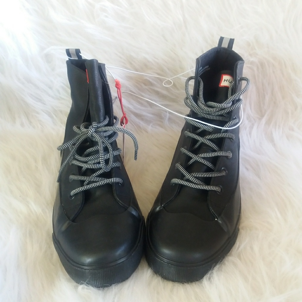 Hunter Unisex Waterproof Canvas Sneakers Black